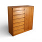 Nordisk Andels-Eksport Vintage Mid Century Danish Modern Highboy Teak Dresser c. 1970s