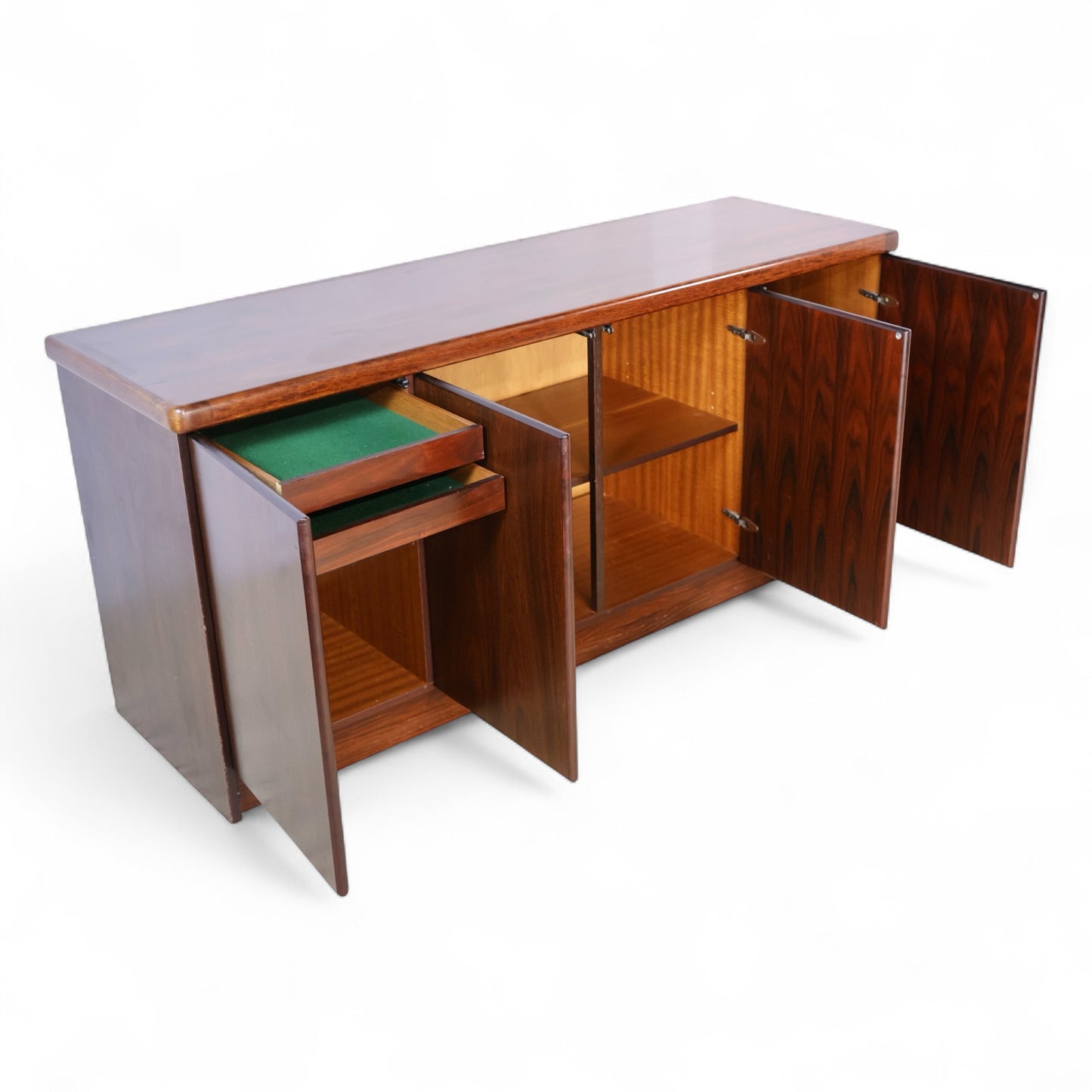 Danish Rosewood Vintage Mid Century Modern Buffet Credenza c. 1970s