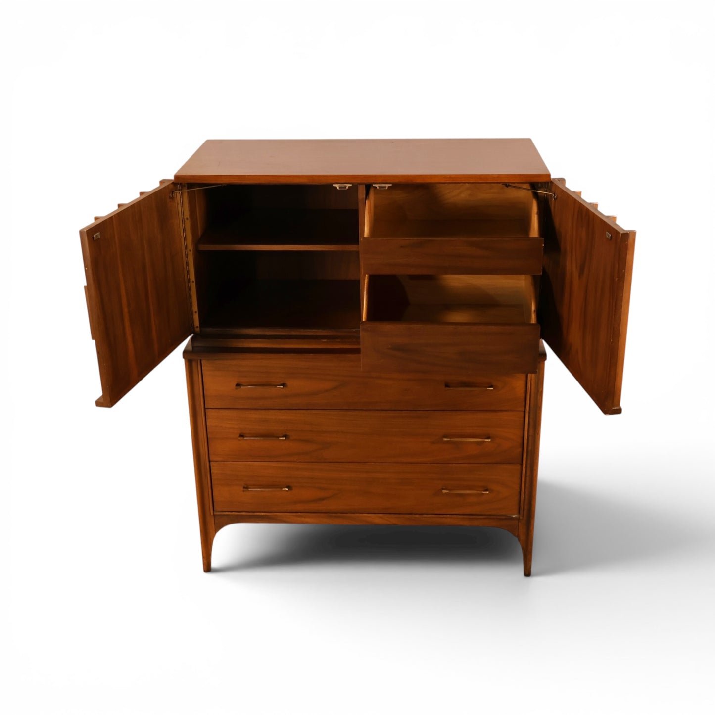 Kent Coffey Perspecta Vintage Mid Century Modern Highboy Dresser Armoire c. 1960s