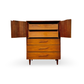 Unagusta Vintage Mid Century Modern Sculpted Highboy Dresser c. 1960s