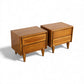 American of Martinsville Vintage Mid Century Modern Pair of Petite Nightstands c. 1960s
