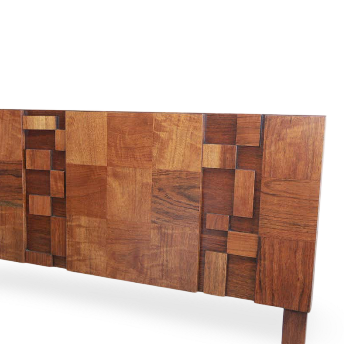 Lane "Staccato" Brutalist Mid Century Modern Mosaic King Headboard c. 1970s