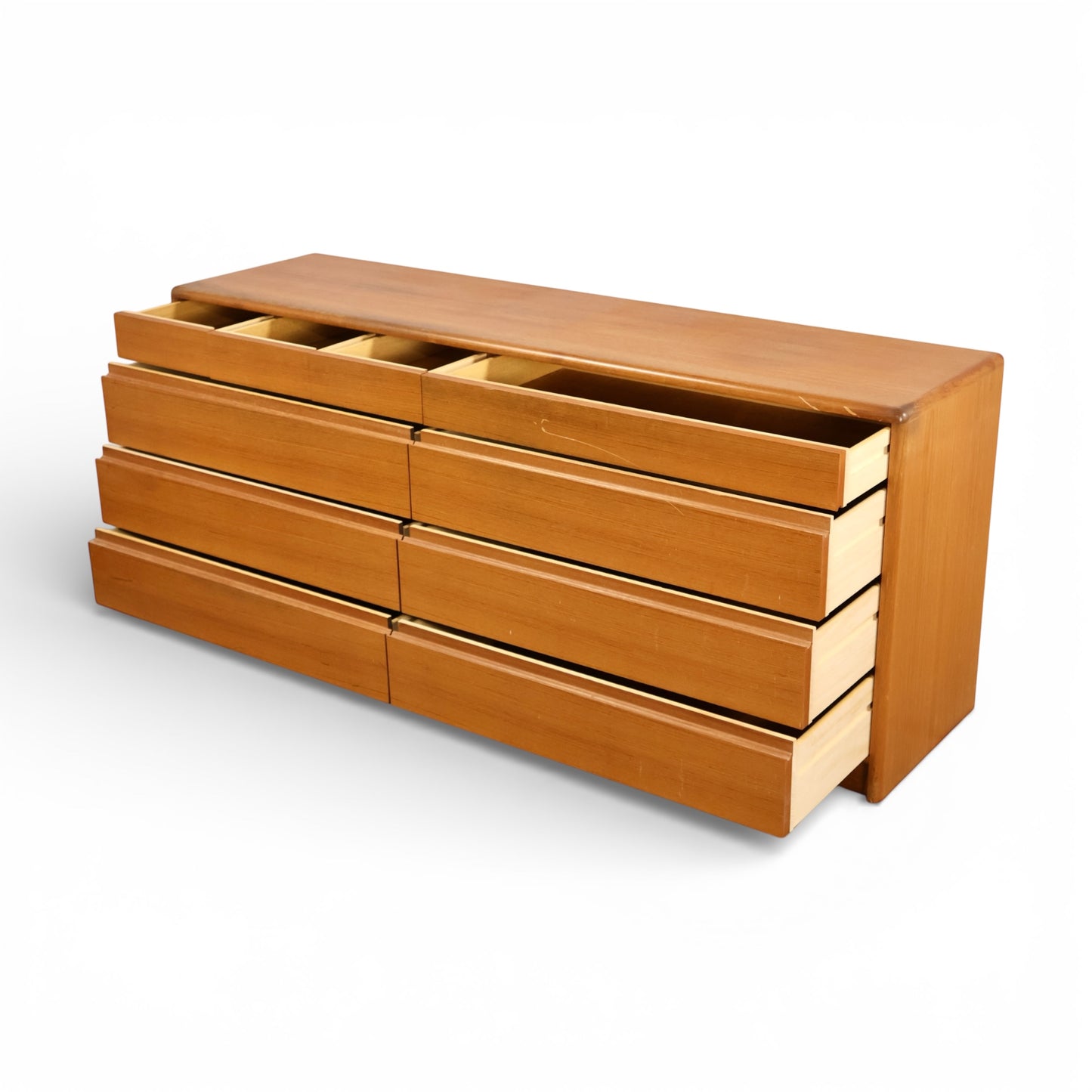 Nordisk Andels-Eksport Vintage Danish Mid Century Modern Lowboy Teak Dresser c. 1970s