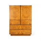 Lane Vintage Brutalist Mid Century Modern Burl Armoire c. 1970s