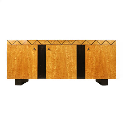 Pace Boca Vintage Post Mid Century Modern Birdseye Maple Credenza c... — front view