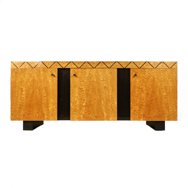 Pace Boca Vintage Post Mid Century Modern Birdseye Maple Credenza c... — front view