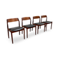 Vintage Danish Modern dining chairs, Niels Møller style, 1960s