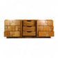 Lane Staccato Brutalist Vintage Mid Century Modern White Oak Lowboy Dresser c. 1970s