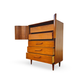 Unagusta Vintage Mid Century Modern Sculpted Highboy Dresser c. 1960s