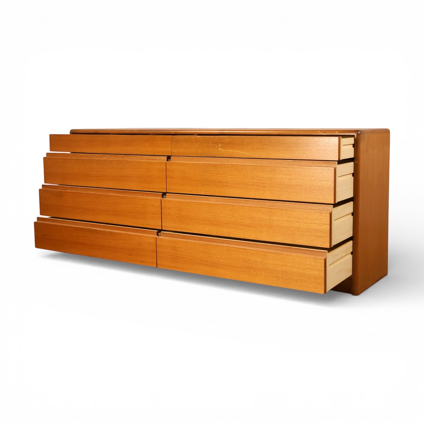 Nordisk Andels-Eksport Vintage Danish Mid Century Modern Lowboy Teak Dresser c. 1970s