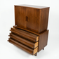 Young Manufacturing Vintage Concave Top Mid Century Modern Highboy Dresser c. 1960s — view 7