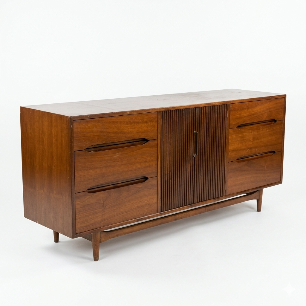 mid century modern dresser 9 drawer Ramseur Furniture Vintage Mid Century Modern 9 Drawer Lowboy Dresse... – MOD CITY MADNESS