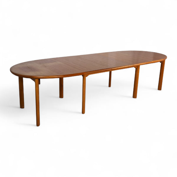 Skovby Vintage Danish Modern Teak XL Dining Table c. 1970s — teak construction, front view