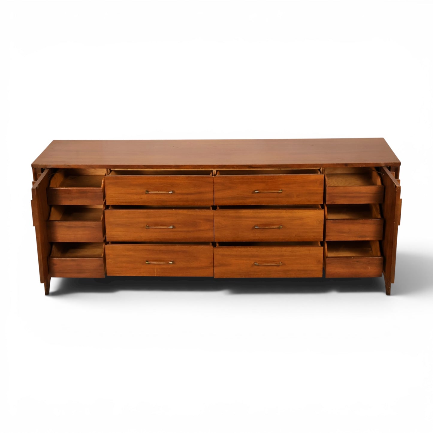 Kent Coffey Perspecta Vintage Mid Century Modern 12 Drawer Lowboy Dresser c. 1960s