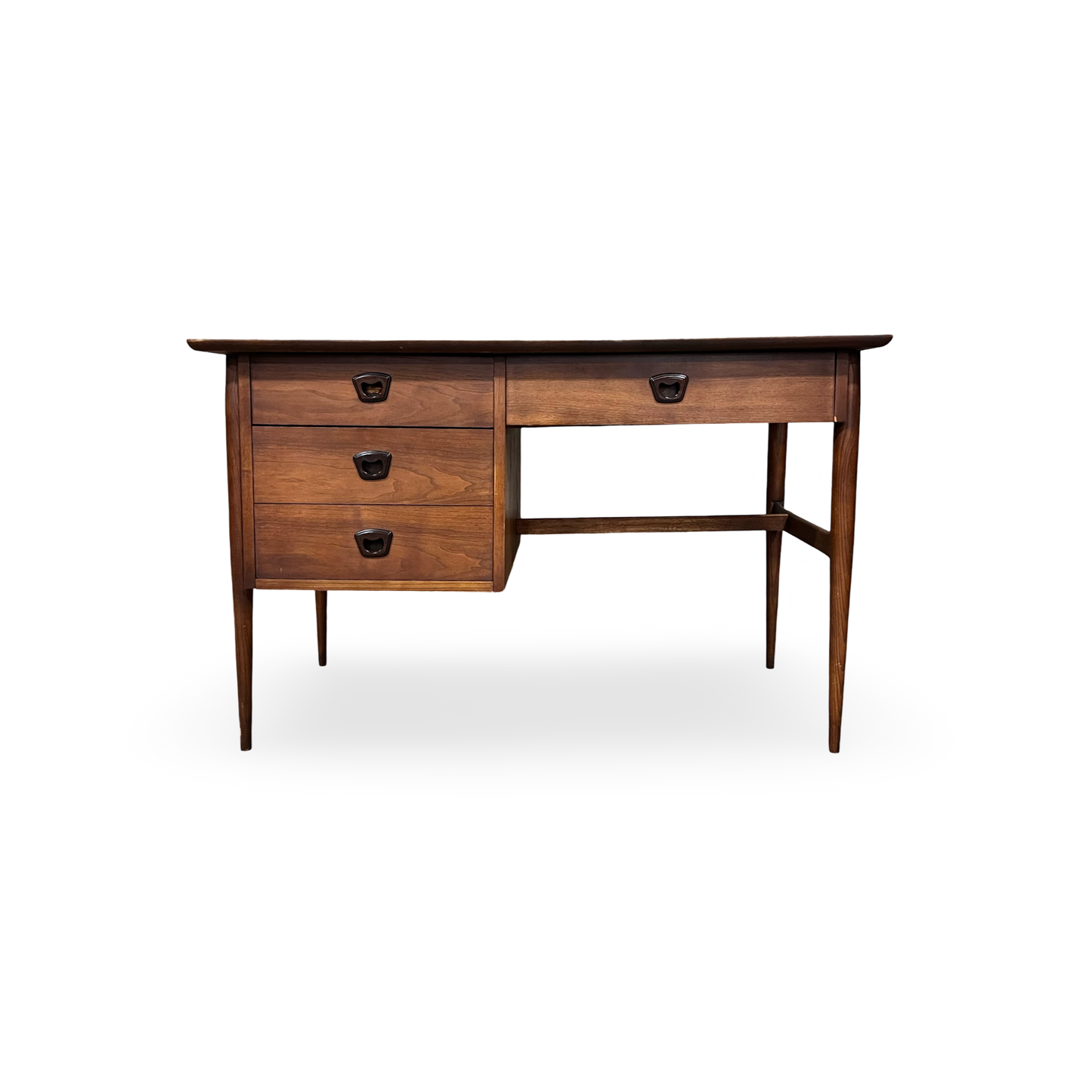 Bassett Artisan Vintage Mid Century Walnut Desk c. 1960s