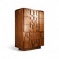 Lane Staccato Vintage Brutalist Mid Century Modern 5 Drawer Highboy Dresser c. 1970s