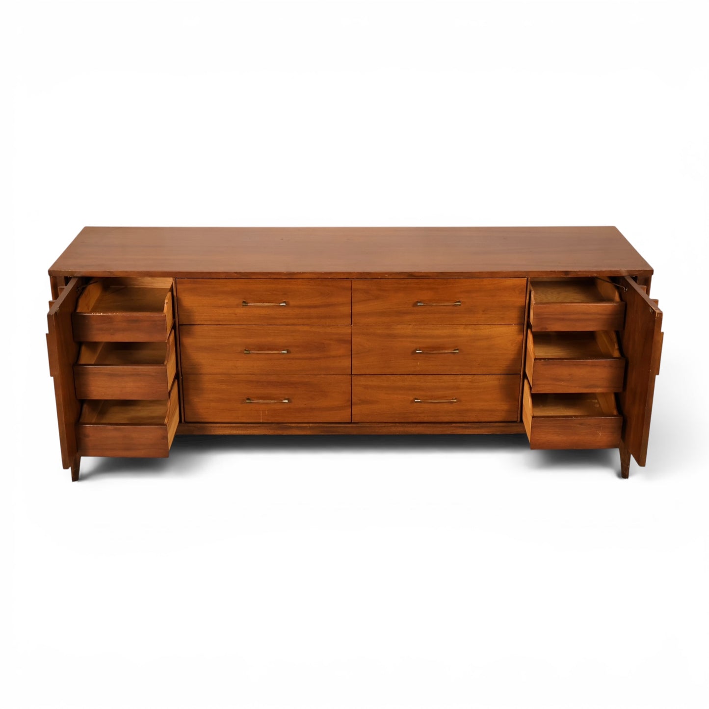 Kent Coffey Perspecta Vintage Mid Century Modern 12 Drawer Lowboy Dresser c. 1960s