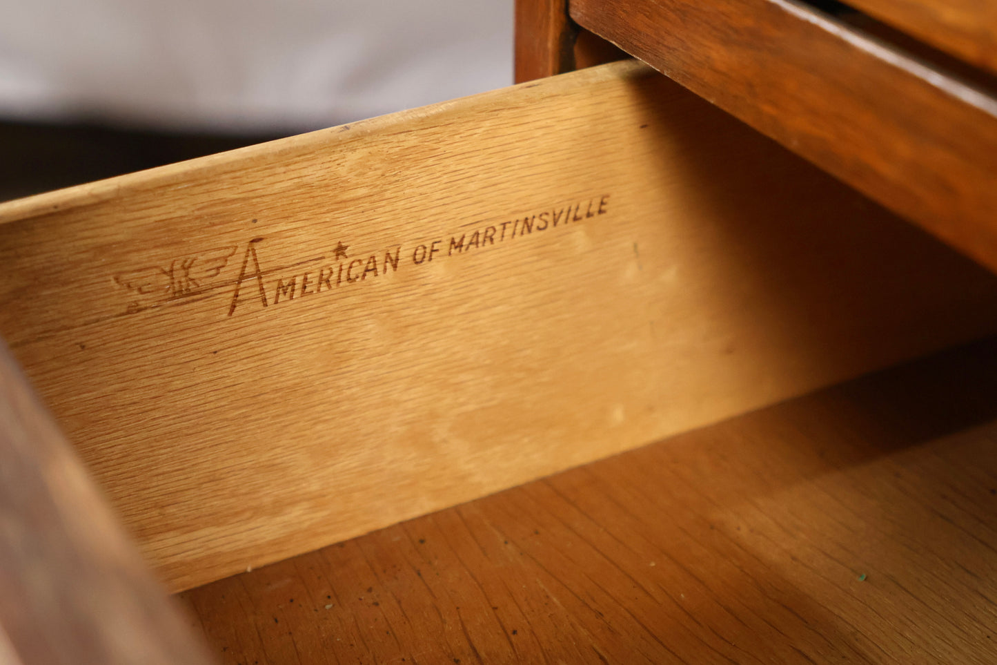 American of Martinsville Dania Collection Vintage Mid Century Modern Drop Front Secretary Desk c. 1960s