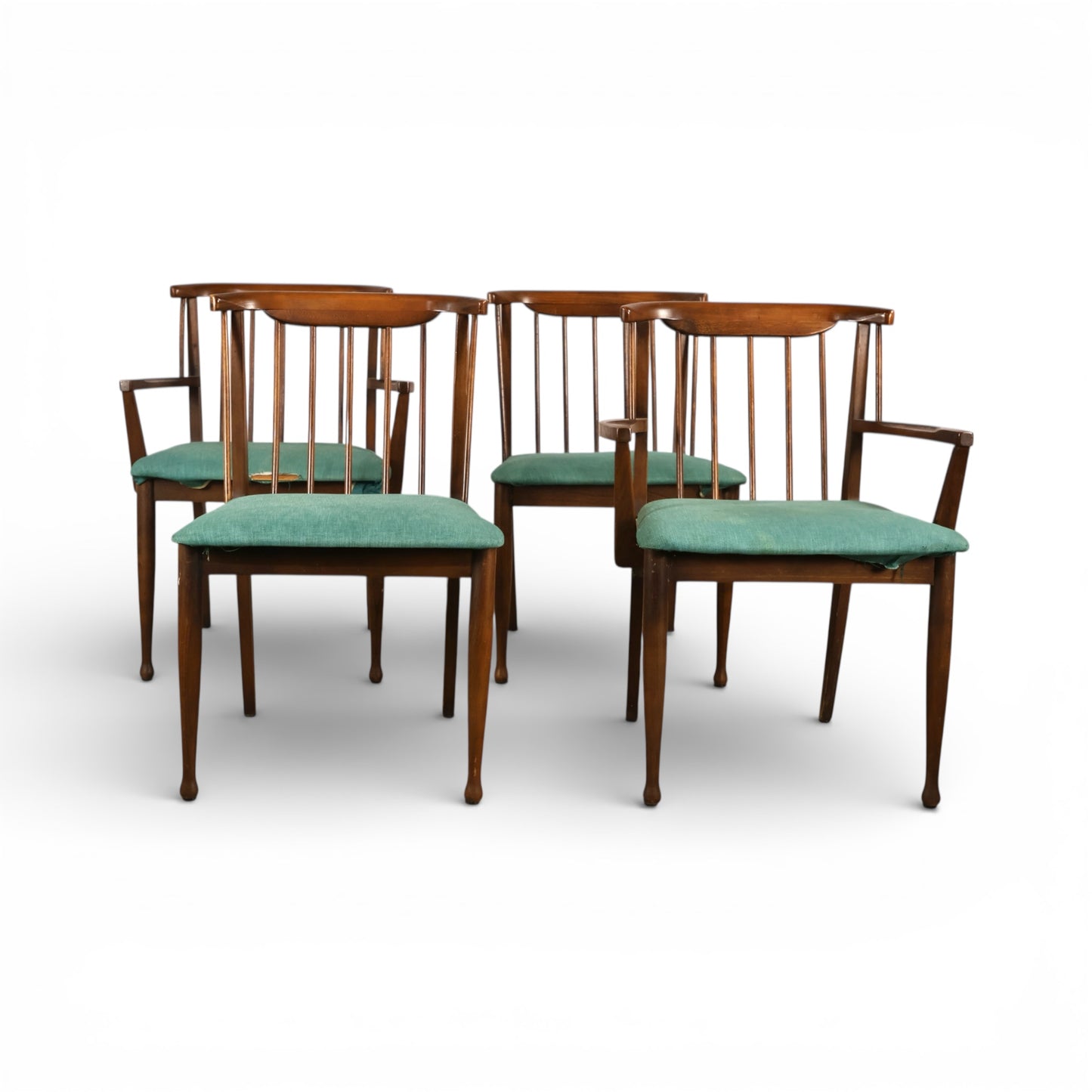 United Furniture Vintage Mid Century Modern Set of 4 Doning Chairs c. 1960s