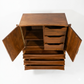 Young Manufacturing Vintage Concave Top Mid Century Modern Highboy Dresser c. 1960s — view 11