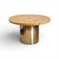 Milo Baughman Style Custom Vintage Mid Century Modern Burl and Chrome Pedestal Dining Table c. 1960s