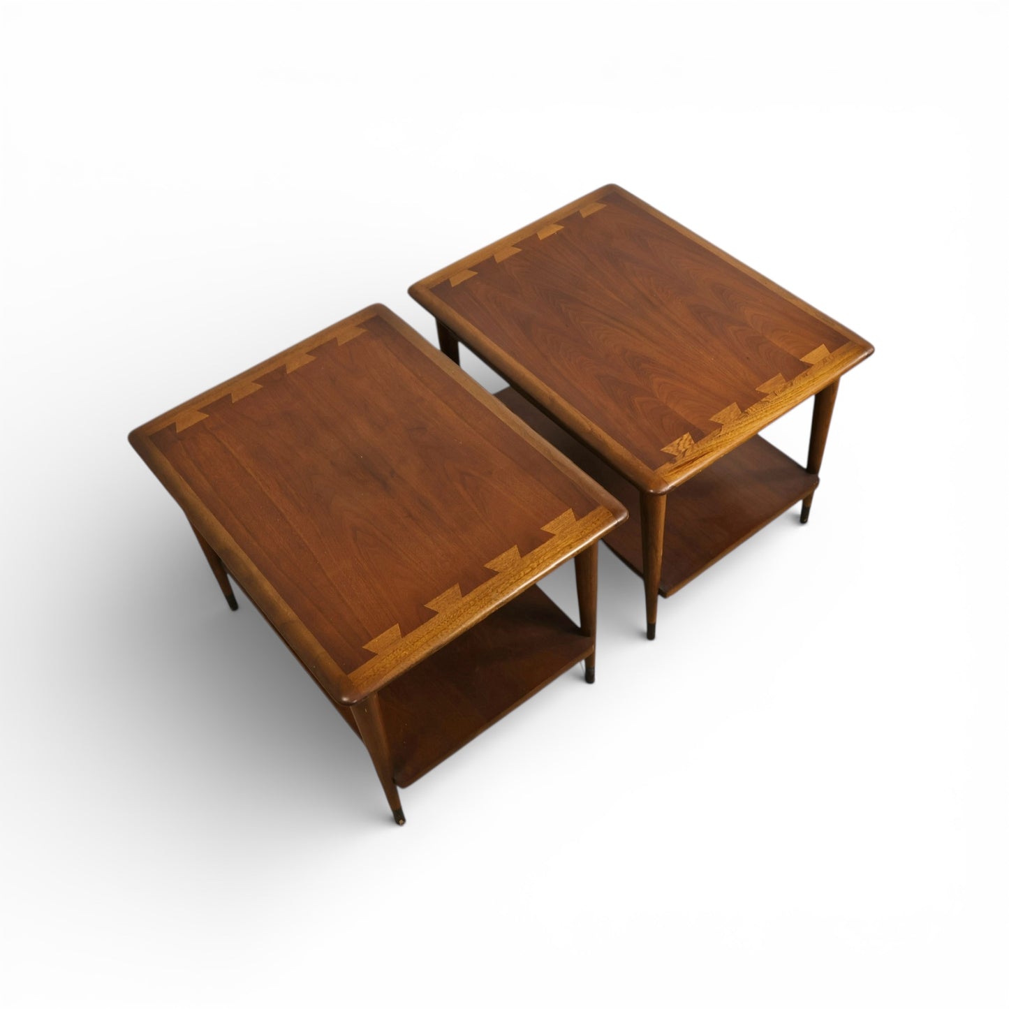 Andre Bus for Lane Acclaim Vintage Pair of Mid Century Modern End Tables c. 1960s