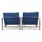 Milo Baughman for Thayer Coggin Vintage Mid Century Modern T Back Lounge Chairs c. 1960s