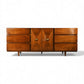 American of Martinsville Vintage Mid Century Modern 9 Drawer Lowboy Dresser c. 1960s