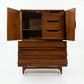 Young Manufacturing Vintage Concave Top Mid Century Modern Highboy Dresser c. 1960s — view 8