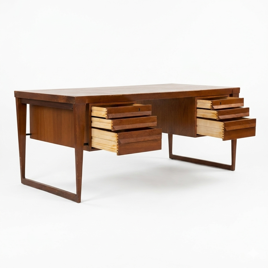 Kai Kristiansen Teak Desk Mid Century Modern Danish c. 1960s — view 7