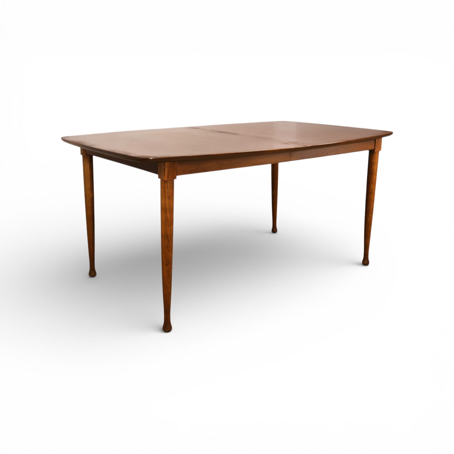 United Furniture Vintage Mid Century Modern Dining Table with 3 Leafs c. 1960s