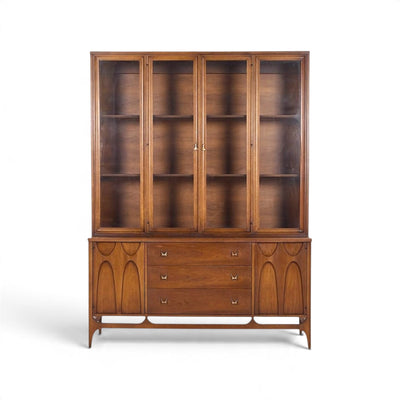 Broyhill Brasilia Mid Century Modern China Hutch Cabinet c. 1960s