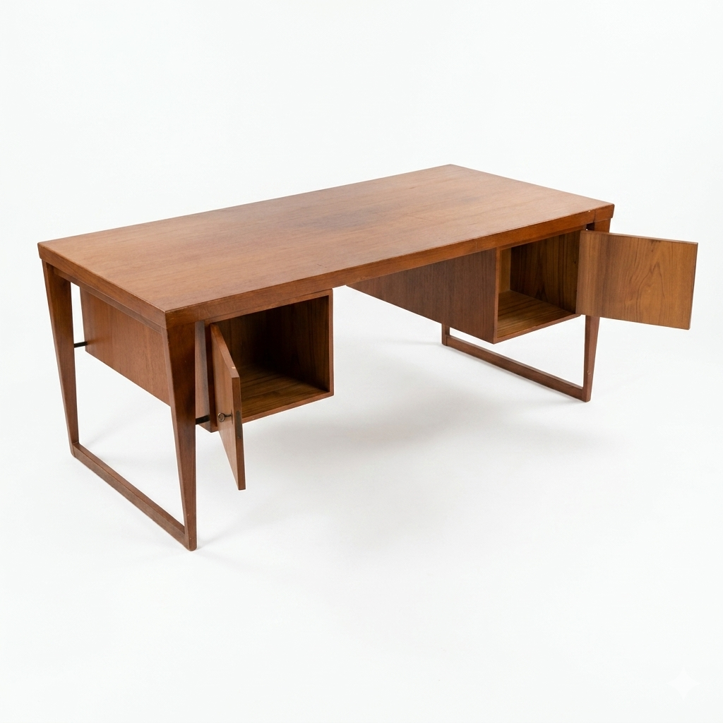 Kai Kristiansen Teak Desk Mid Century Modern Danish c. 1960s — view 12