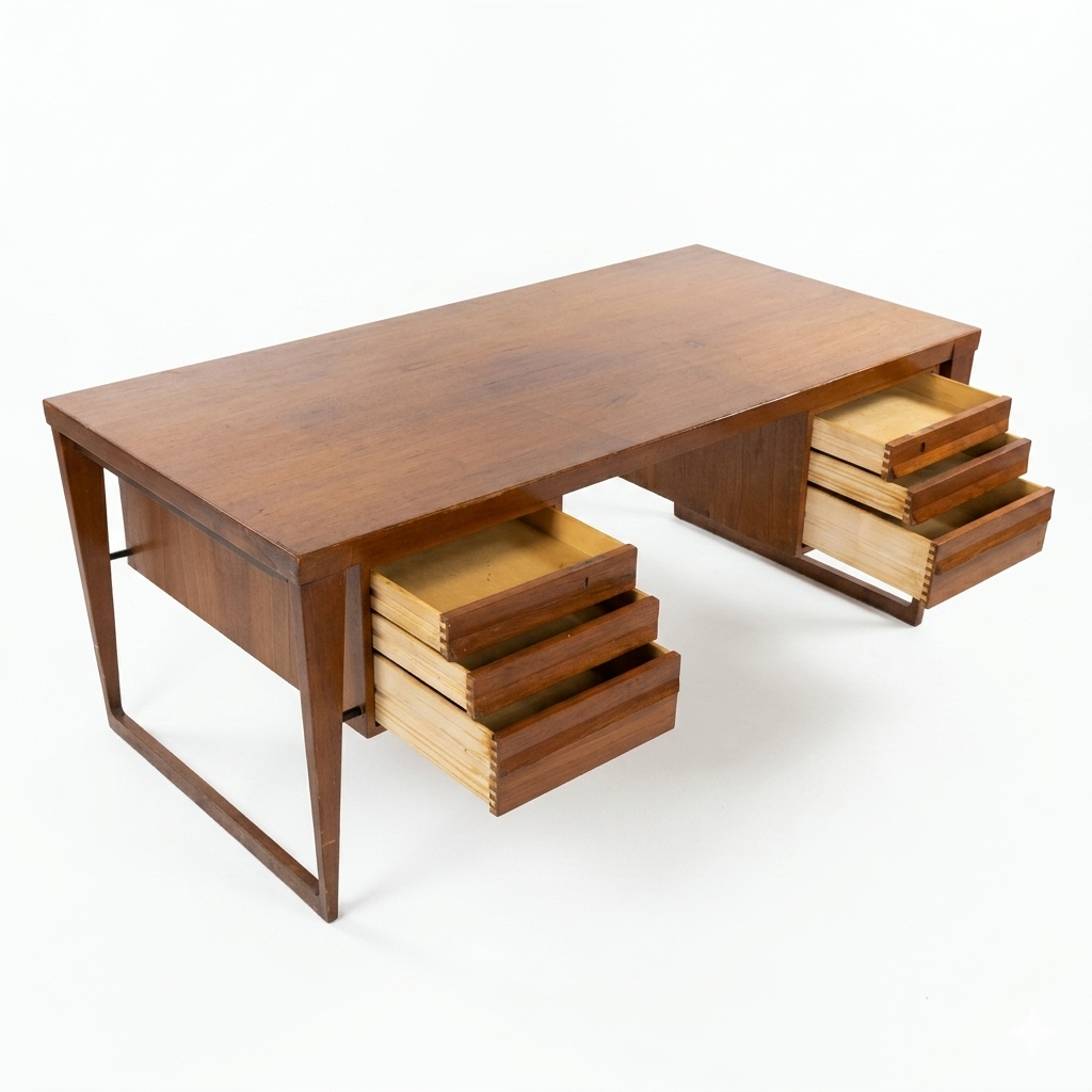Kai Kristiansen Teak Desk Mid Century Modern Danish c. 1960s — view 8