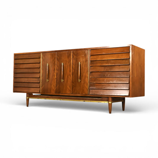 American of Martinsville Dania Collection Vintage Mid Century Modern Lowboy Dresser c. 1960s