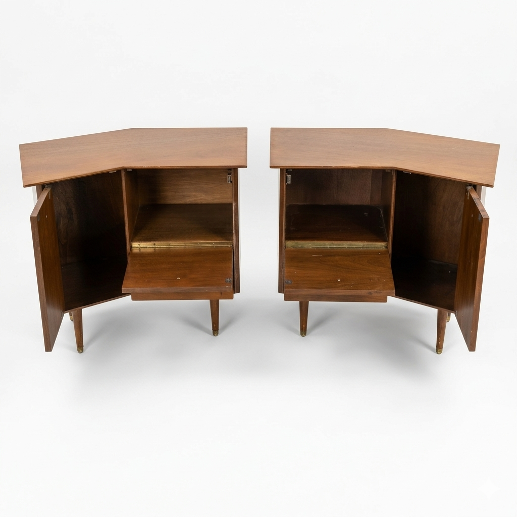Helen Hobey Baker Vintage Mid Century Modern Pair of Nightstands c. 1960s — view 12