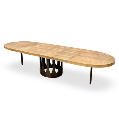 Harvey Probber Model 1287 Mid Century Modern Pedestal Dining Table ... — Rosewood construction, front view