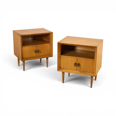 Pair of Bleached Mahogany Nightstands c. 1950s