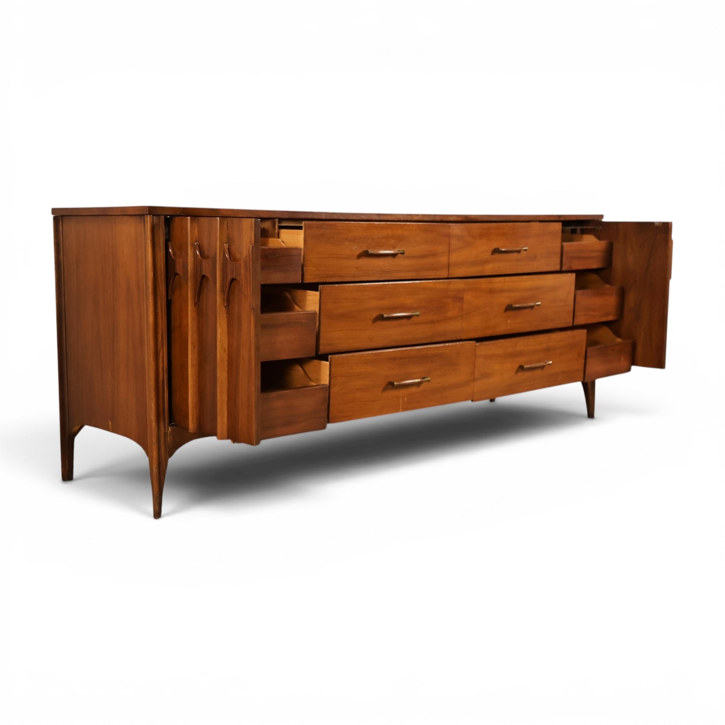 Kent Coffey Perspecta Vintage Mid Century Modern 12 Drawer Lowboy Dresser c. 1960s