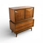 United Furniture Diamond Front Vintage Mid Century Modern Highboy Dresser c. 1960s