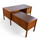 Jens Risom Vintage Mid Century Modern L-Shaped Executive Desk and Return c. 1960s