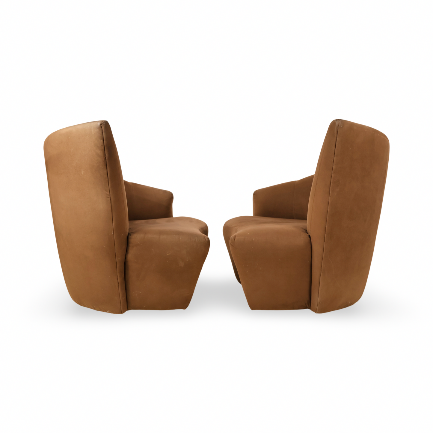 Vladimir Kagan Bilbao Pair of Post Modern Swivel Lounge Chairs c. 1980s