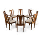 Broyhill Brasilia Set of 8 Vintage Mid Century Modern Dining Chairs c. 1960s