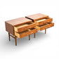 American of Martinsville Dania Collection Vintage Mid Century Modern Pair of Nightstands c. 1960s