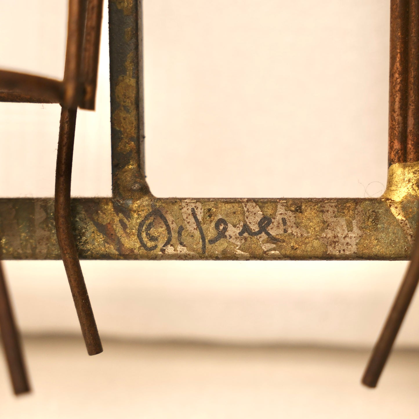 Curtis Jere Vintage Mid Century Modern Brass Wall Hanging Parisian Cafe Sculpture c. 1960s