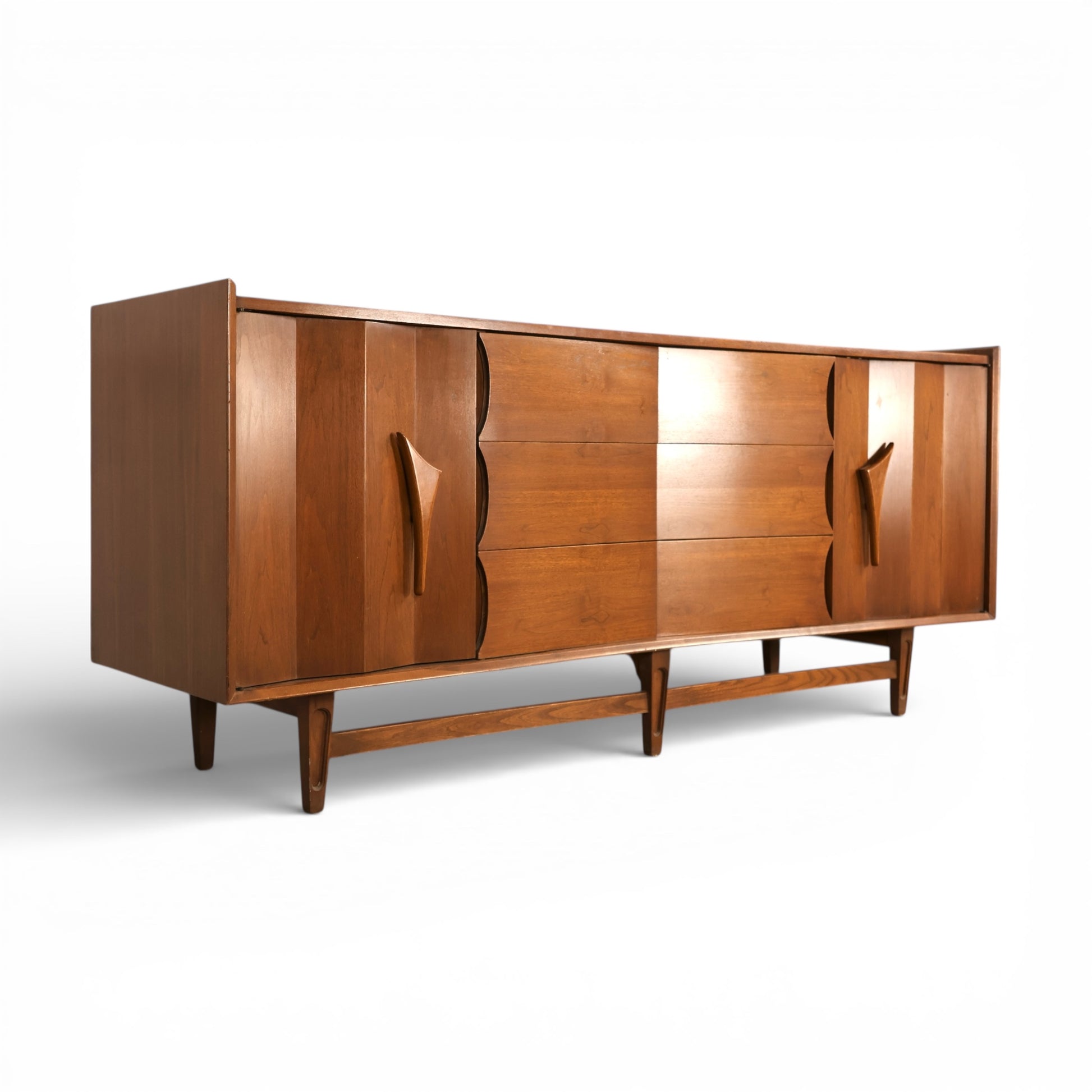 vintage lowboy dresser Specialty Woodcraft Inc. Vintage Mid Century Modern Lowboy Dresser c. 1960s