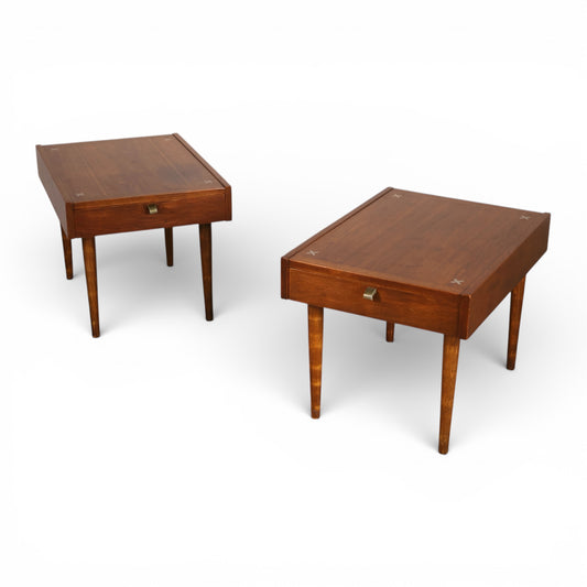 Merton Gershun for American of Martinsville Vintage Pair of Mid Century Modern Nightstands End Tables c. 1960s