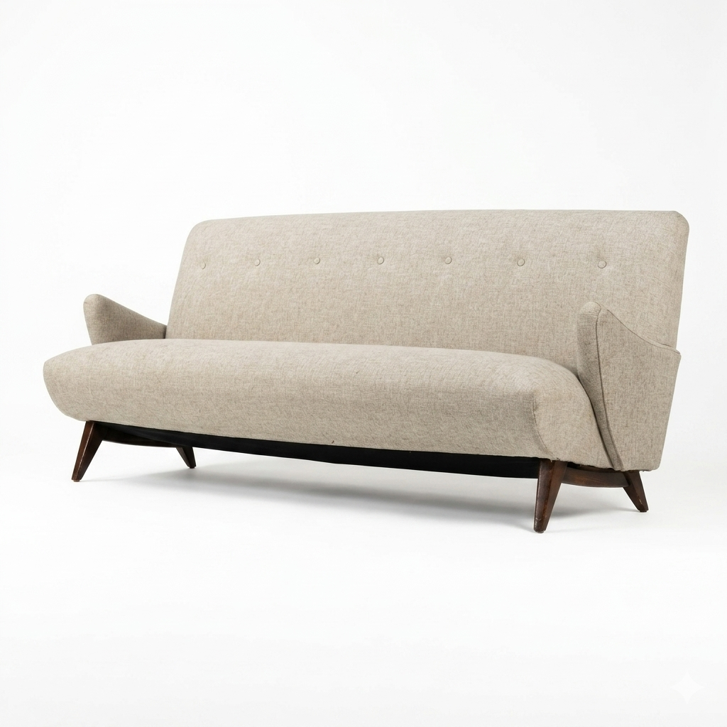 Jens Risom Model 37 Early Vintage Mid Century Modern Sofa c. 1940s