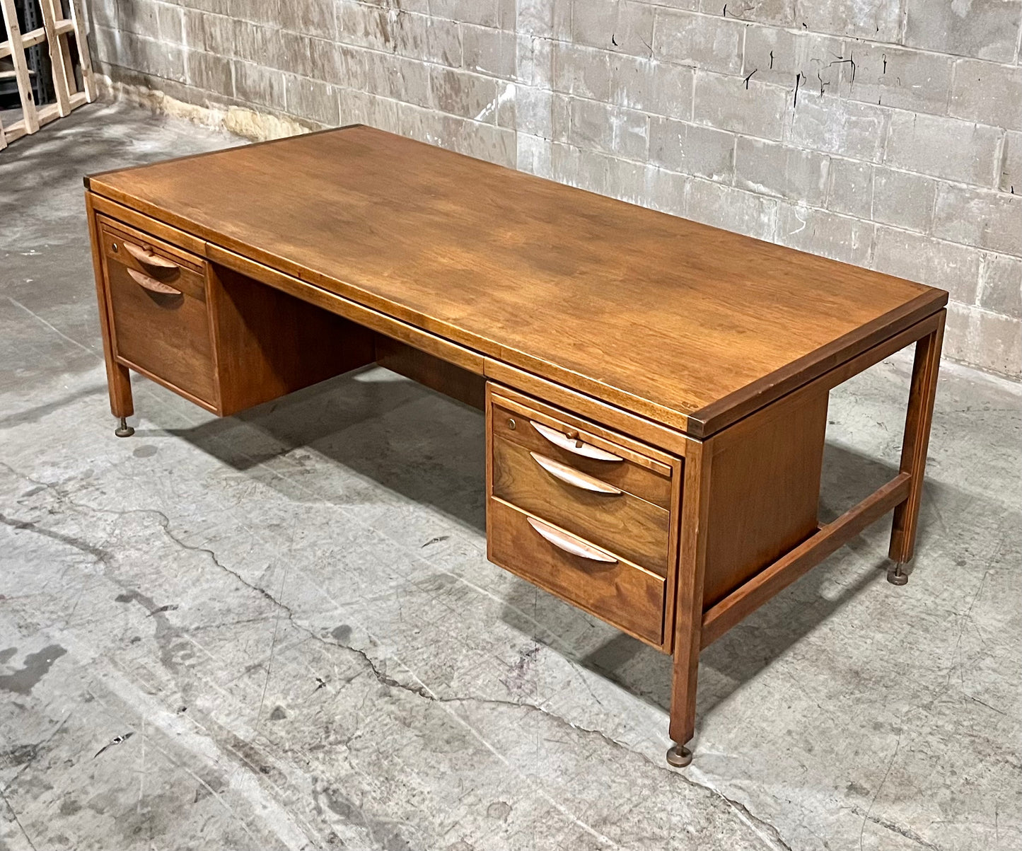 Jens Risom Vintage Mid Century Modern Executive Desk c. 1960s