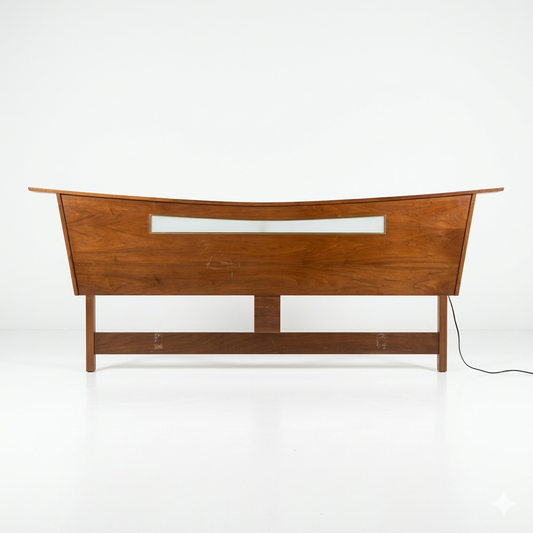 George Nakashima Style Vintage Style Mid Century Modern King Headboard c. 1960s